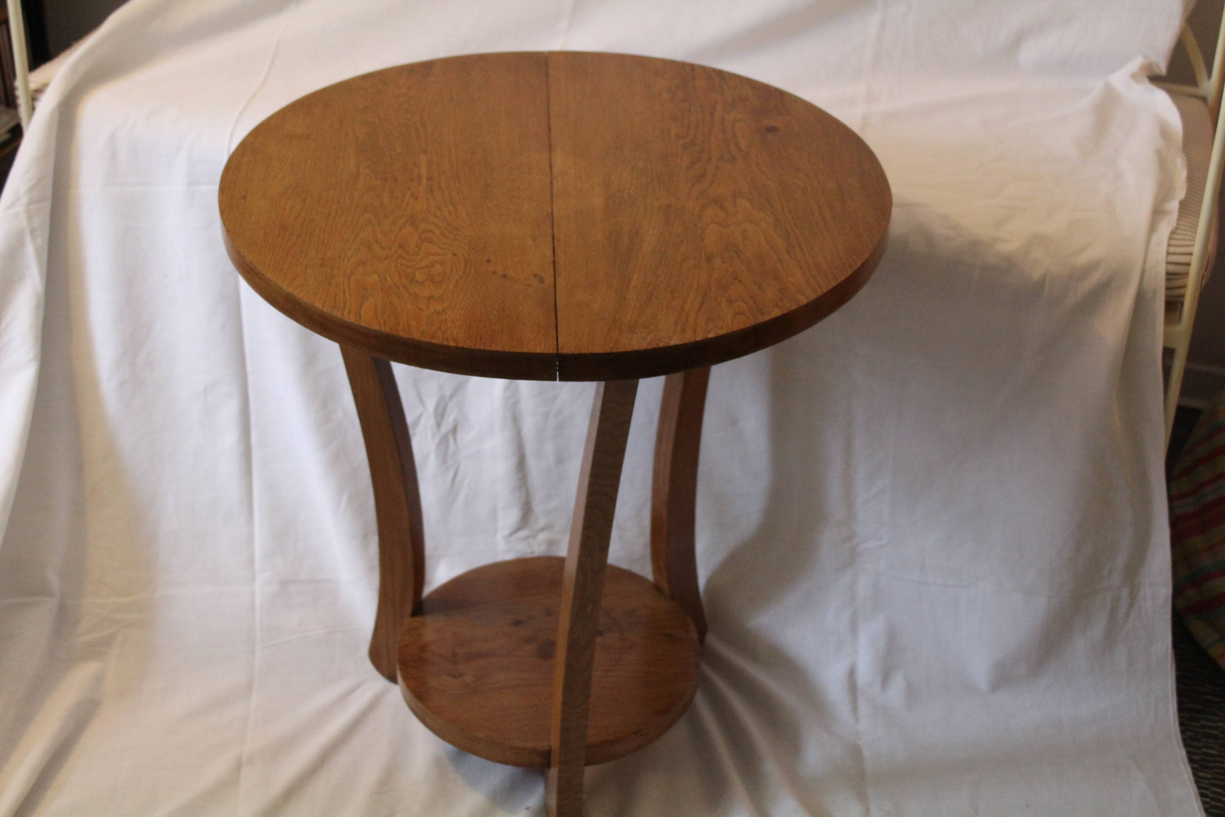 Solid oak tripod table