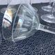 Champagne cups in art deco crystal, engraved with acid