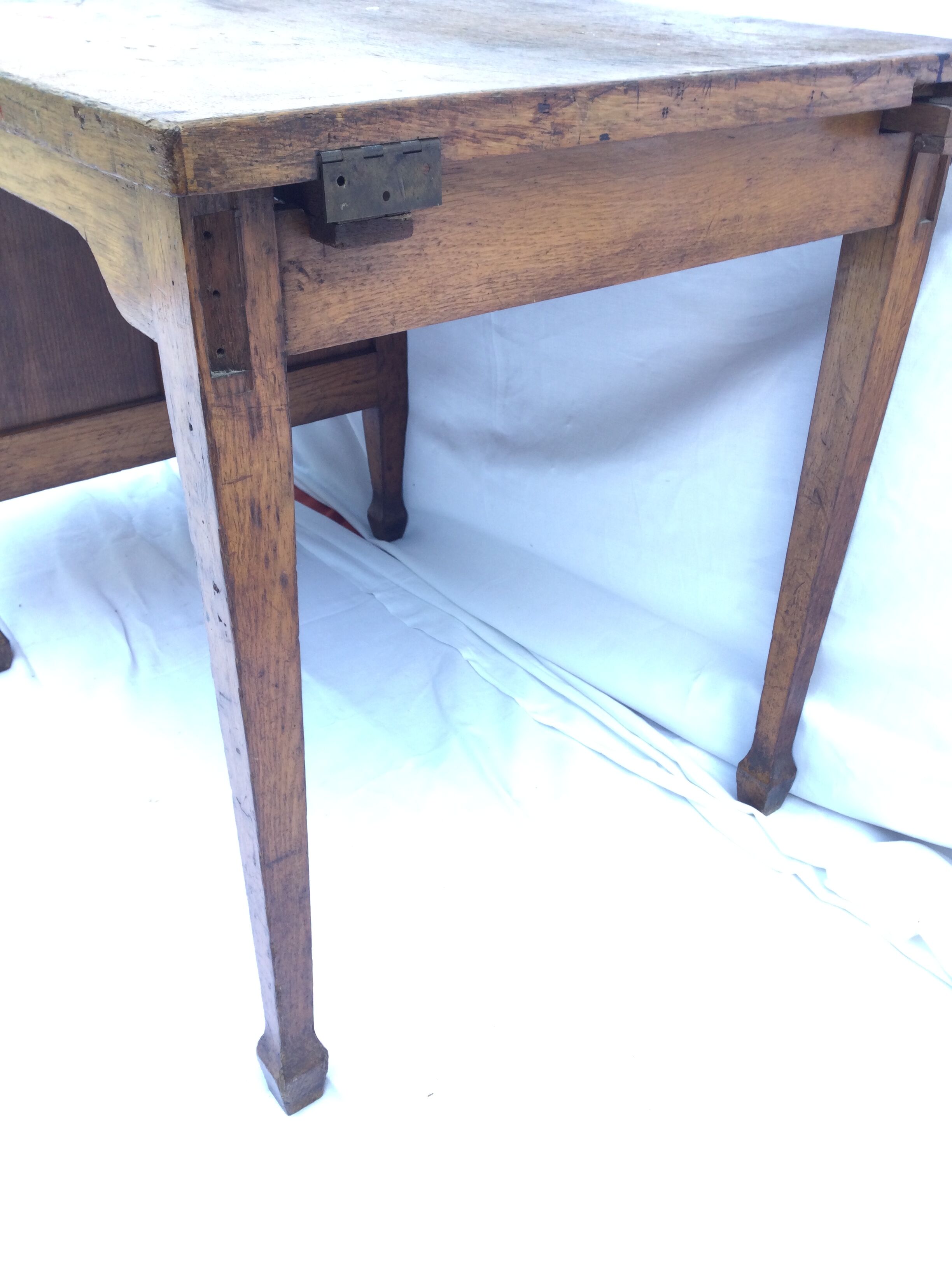 Wooden desk with three drawers