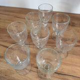 Set of 8 glasses in Biot