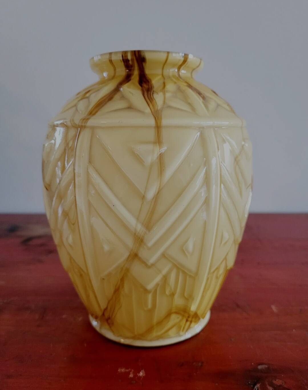 Vases en glaçure opaline Art déco Verreries de Scailmont Henri Heemskerk België