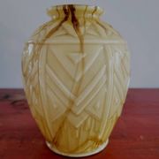 Vases en glaçure opaline Art déco Verreries de Scailmont Henri Heemskerk België