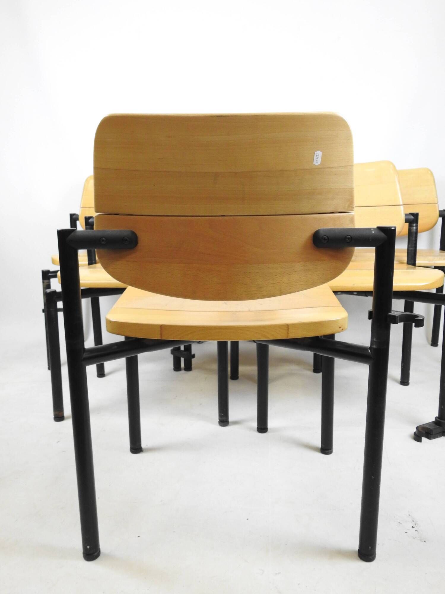 Vintage Martin Stoll Scandinavian Chairs 60/70 Beige Black Legs