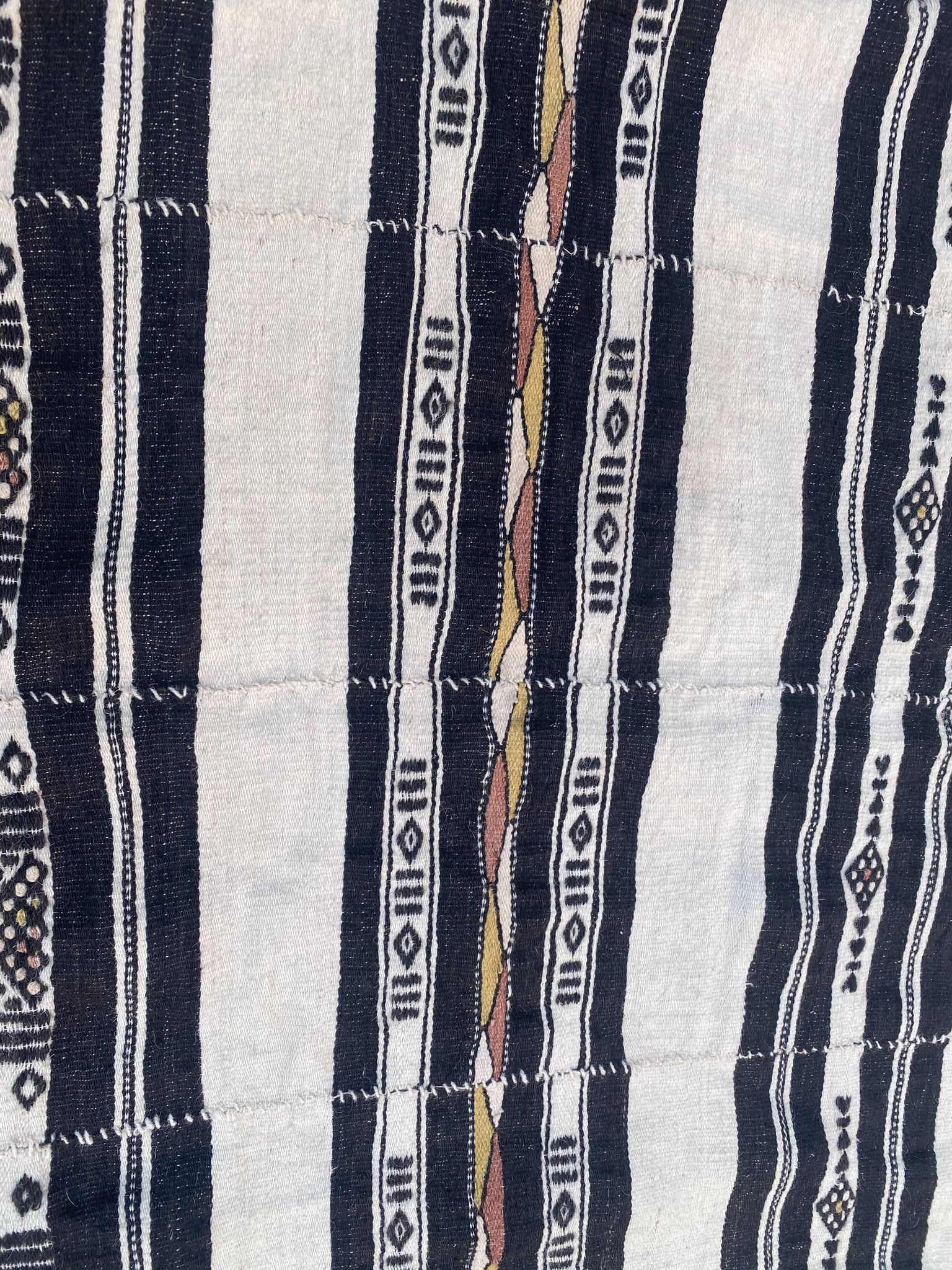 Tapis kilim tissage ancien de mali fait main 134x254 cm