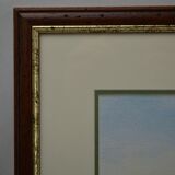 Eliane lienard (xxth century) pastel "landscape of rantechaux in the doubs" signed lower right