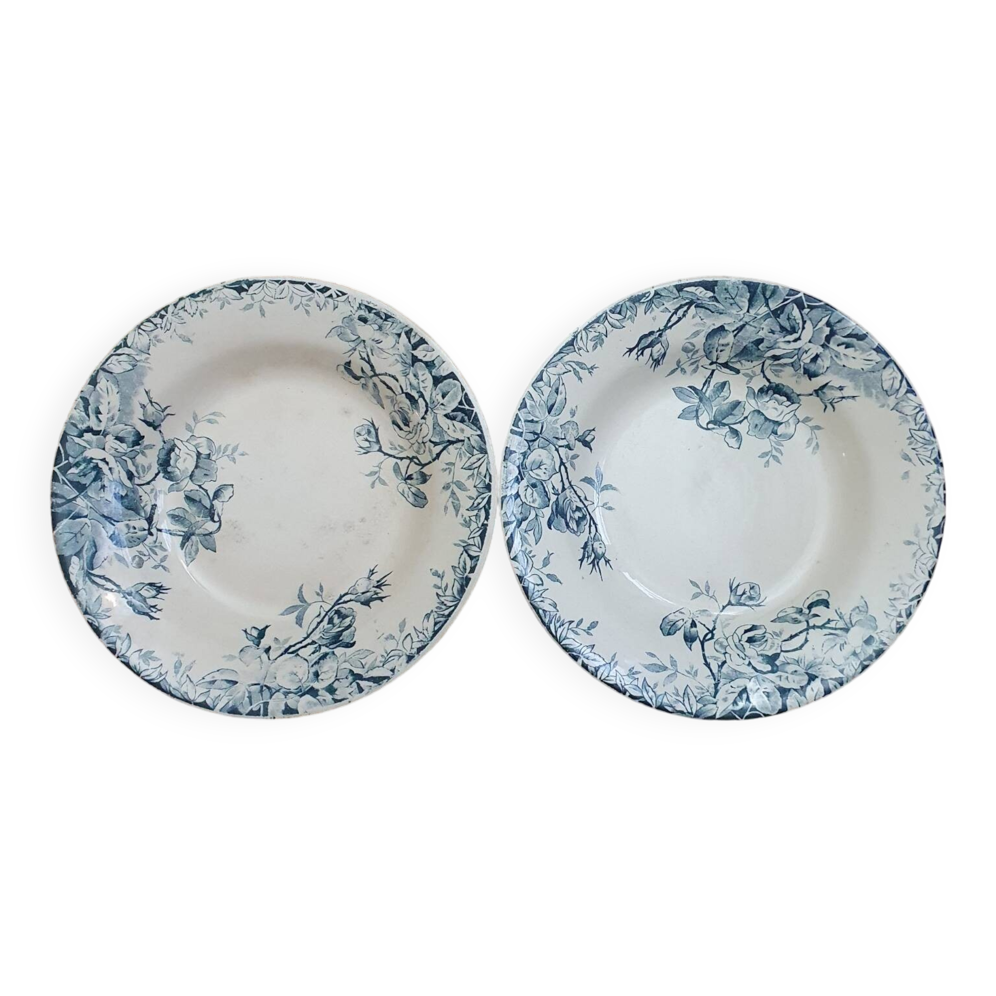 2 deep plates Terre de Fer Gien