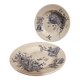 French vintage soup plate, R. Lafitte, Terre de Fer, Salins