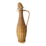 Rattan and scoubidou bottle