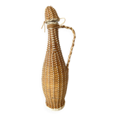 Rattan and scoubidou bottle