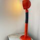 Vintage Space Age Orange Metal Table Lamp Adjustable Gooseneck, 1970s