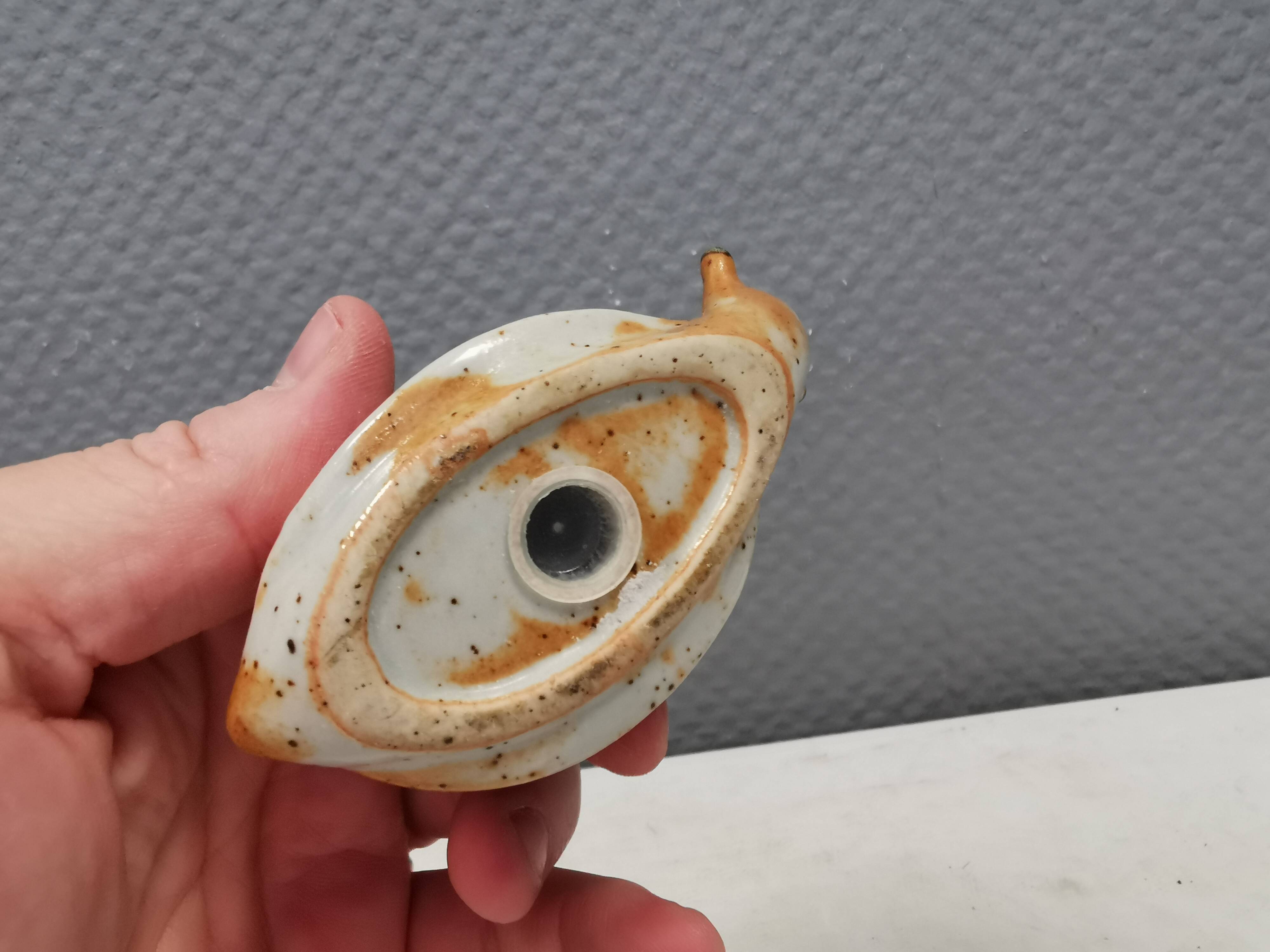 Ceramic snails as salt and pepper shakers, Denmark, 1970s-1980s