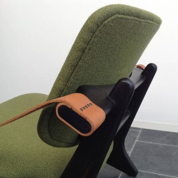 Chaise basse Jumbo 174 verte par Olof Ottelin, 1950s