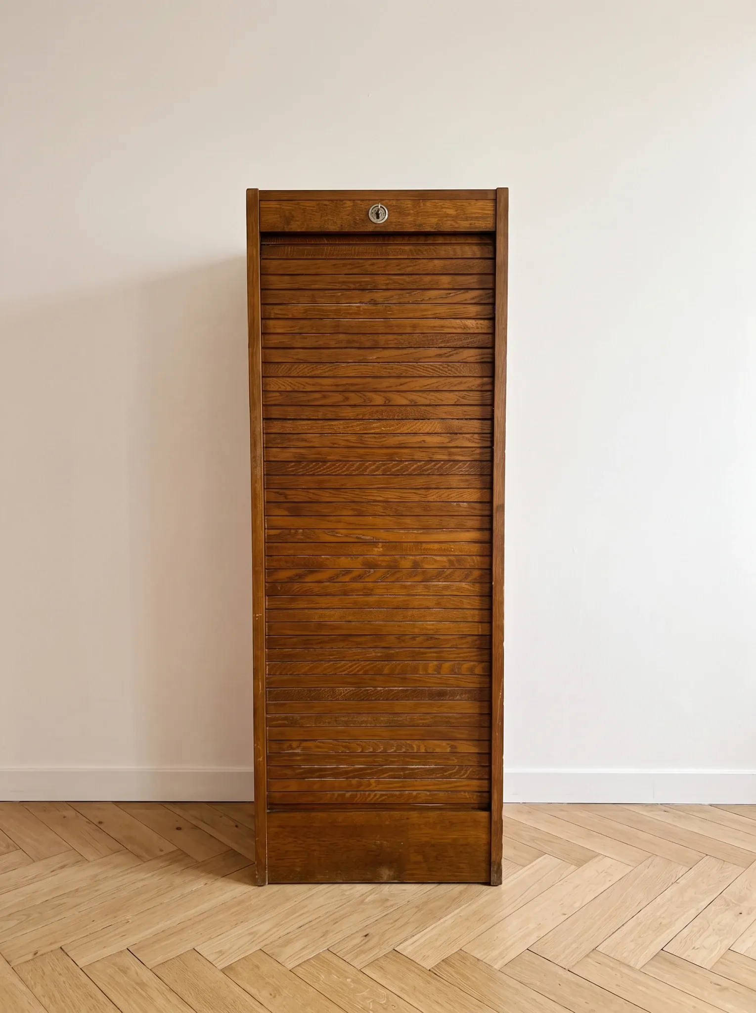 Vintage wooden roller cabinet furniture
