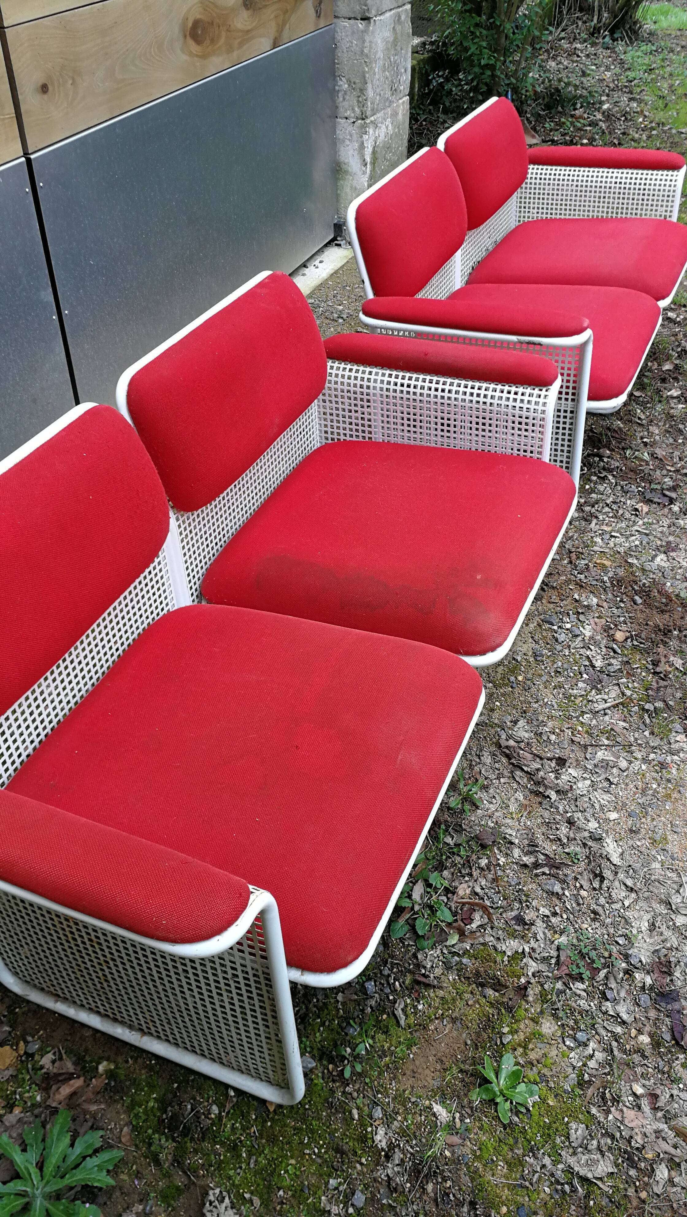 Pair of metal sofas Talin design