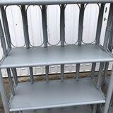 Pair of shelf in grey rattan