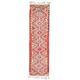 1970s Vintage Turkish Hand-Knotted Wool Cotton Pink Runner Rug 92x343