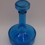 Vintage blue glass decanter
