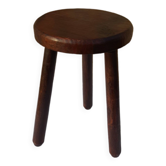 Wooden tripod stool H 33.5 cm