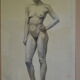 Charcoal drawing academician circa 1900