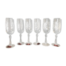 6 flutes champagne Crystal blown and hand-carved Crystallerie de Lorraine