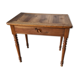 Desk with feet turned in oak