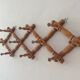 Vintage accordion coat holder 70s wood