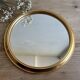 Miroir rond doré vintage
