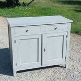 Parisian sideboard in oak and walnut 2 doors 2 drawers from the 20s