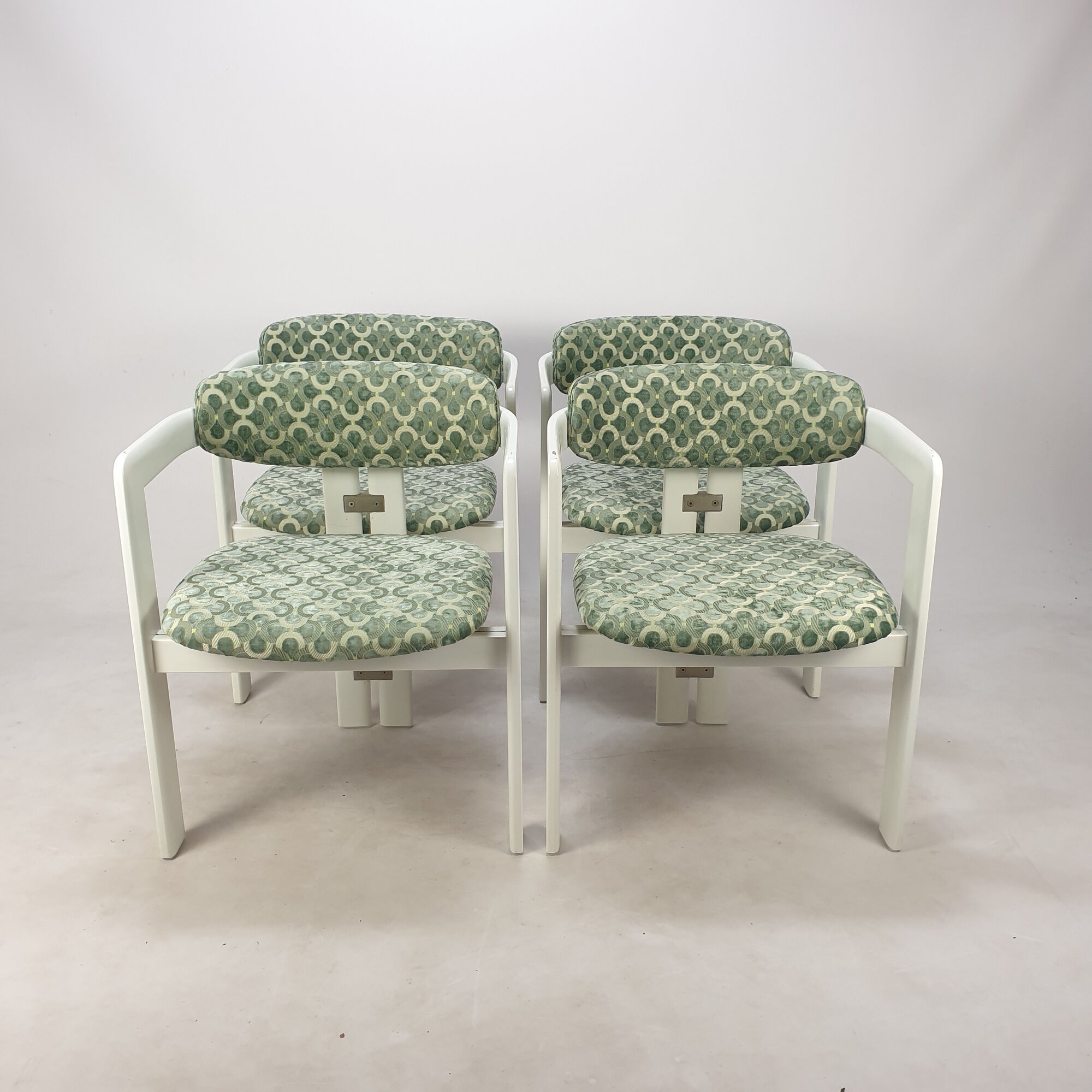Augusto Savini for Pozzi Set of Four 'Pamplona' Chairs, Italy 1970's