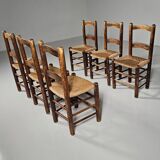 Farmhouse dining chairs, Spain 1970s