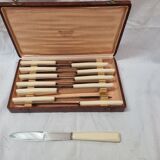 12 ivory Bakelite meat knives