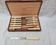 12 ivory Bakelite meat knives