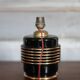 Vintage lamp, table lamp, bedside lamp, black and gold lamp base