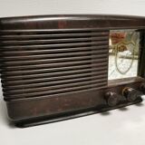 ancien Poste Radio TSF à lampes en Bakélite Sonora de 1946 ART Déco