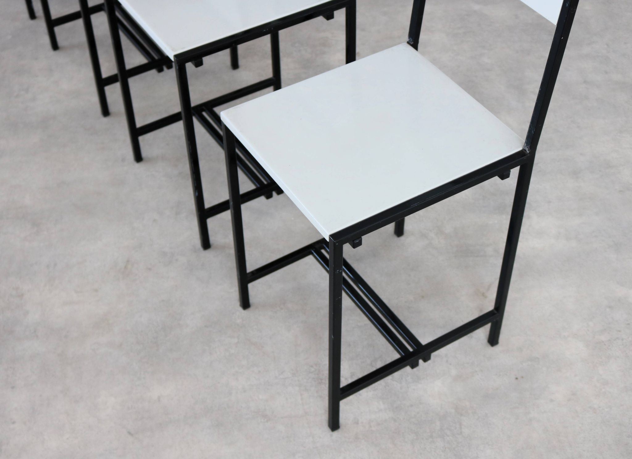 5 chaises de salle à manger, années 1960