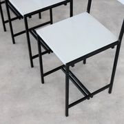 5 chaises de salle à manger, années 1960