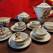 Service à café Mickey et Minnie art déco 1928
