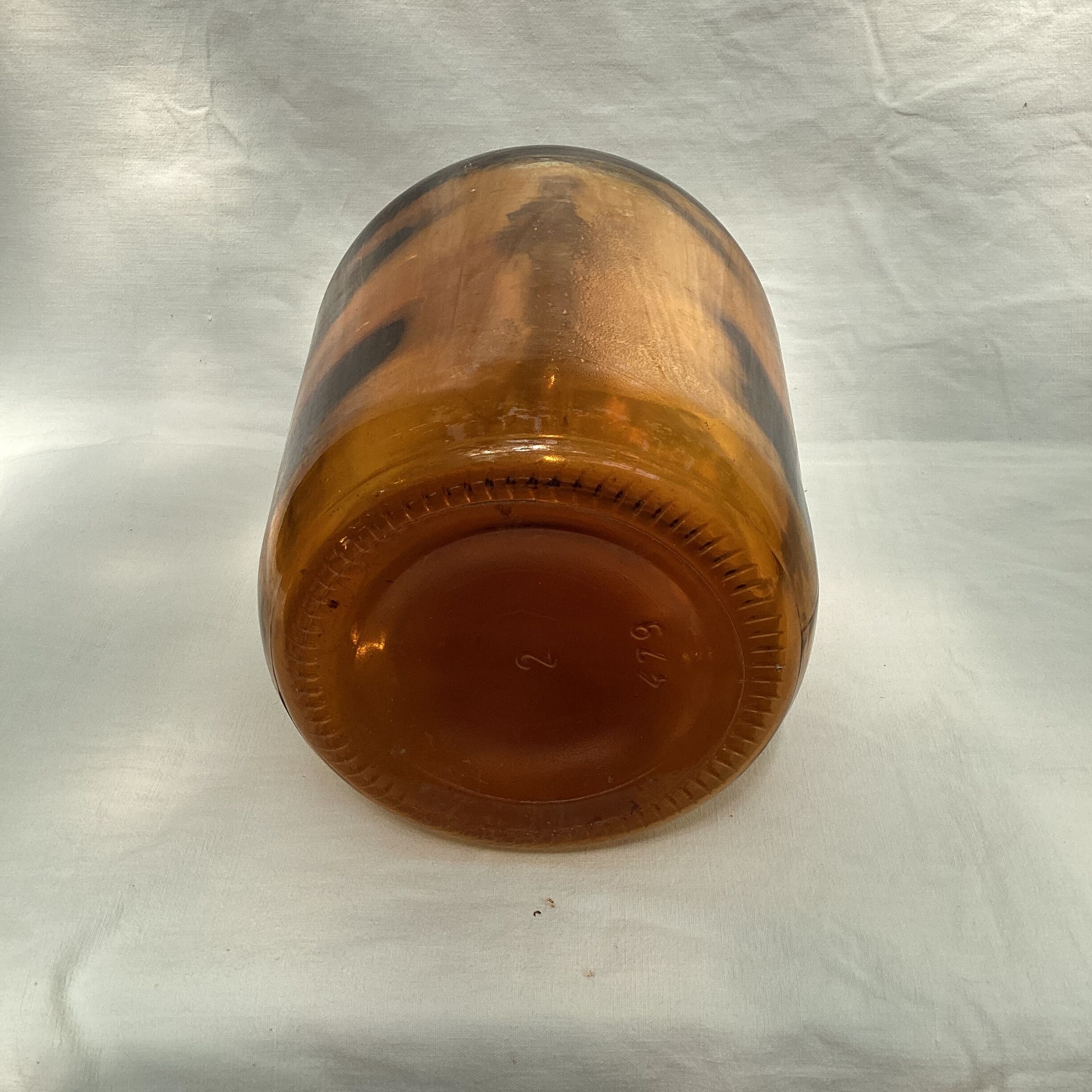 Amber glass bottle