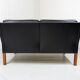 Black leather sofa by Børge Mogensen for Fredericia, Denmark