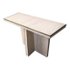 Vintage travertine and brass console table, 1970s