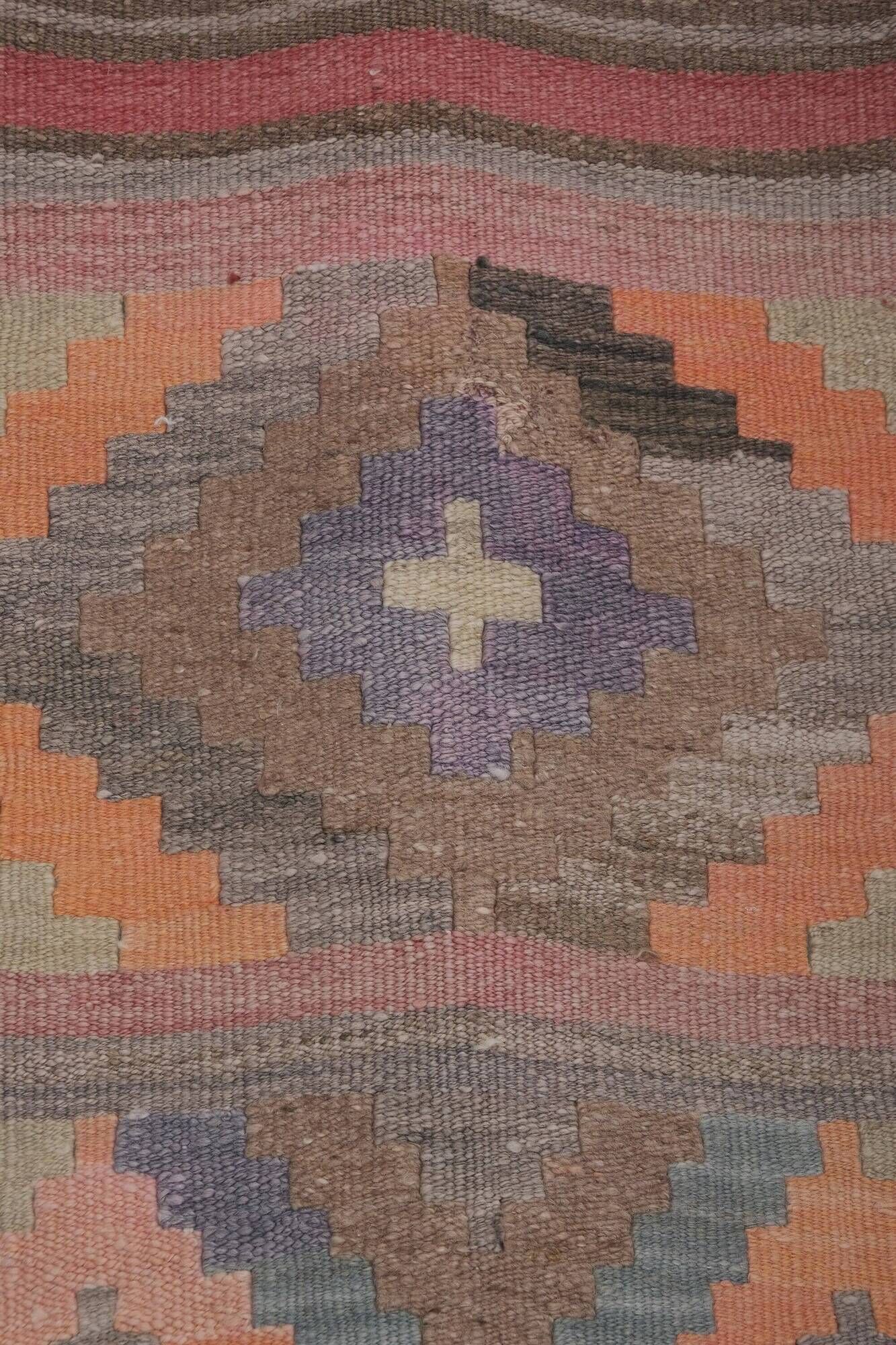 Vintage Turkish hallway rug 74x696 cm