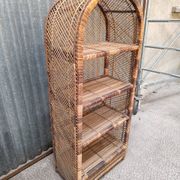 Rattan wicker bookshelf