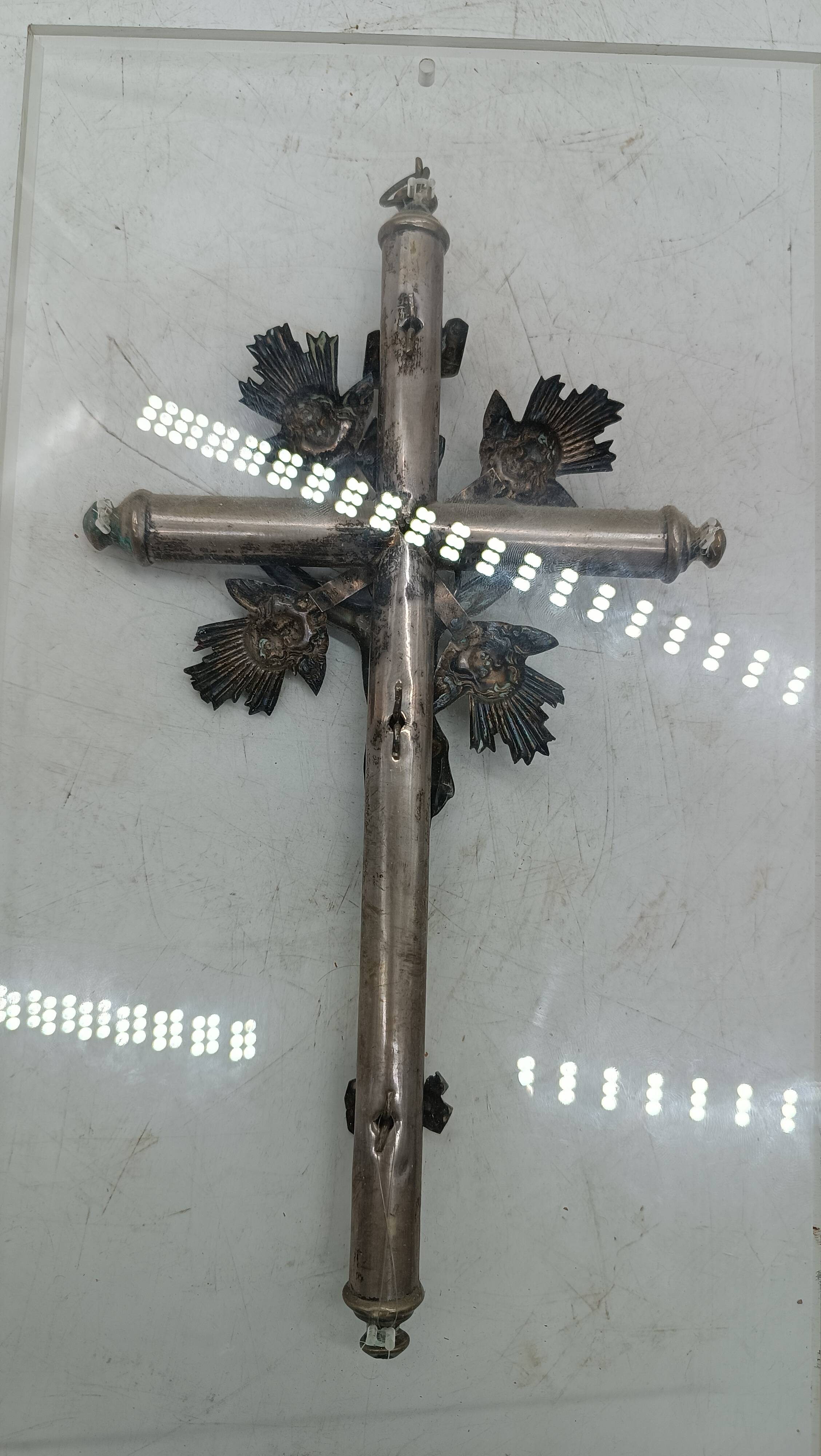 Christ Avec Croix - Argent Italie 19ème Siècle