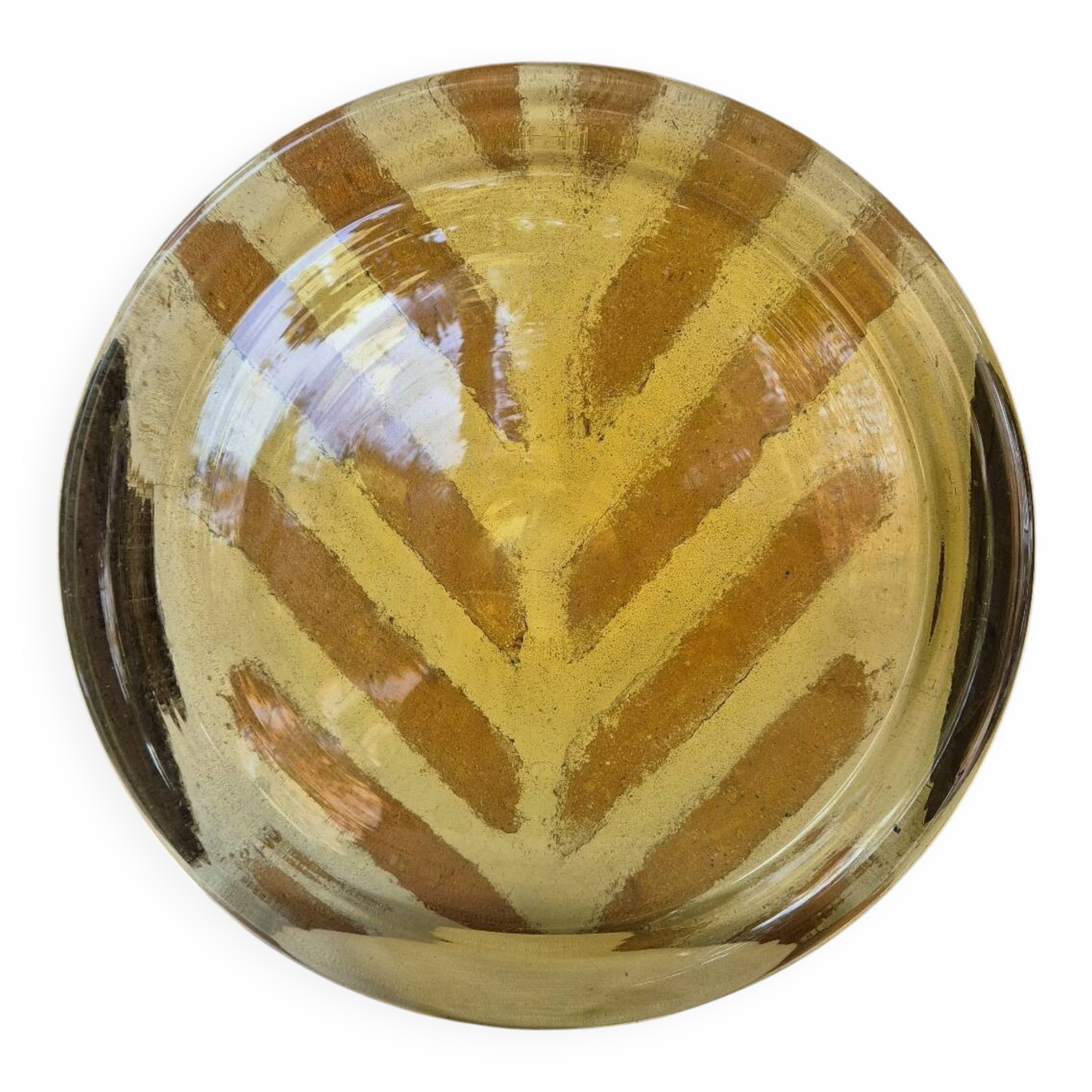 Plat de service ambre