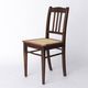Antique Beech Wood Chair – 1940s German Desk or Dining Chair with New Cane