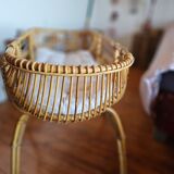 Old bamboo cradle basket