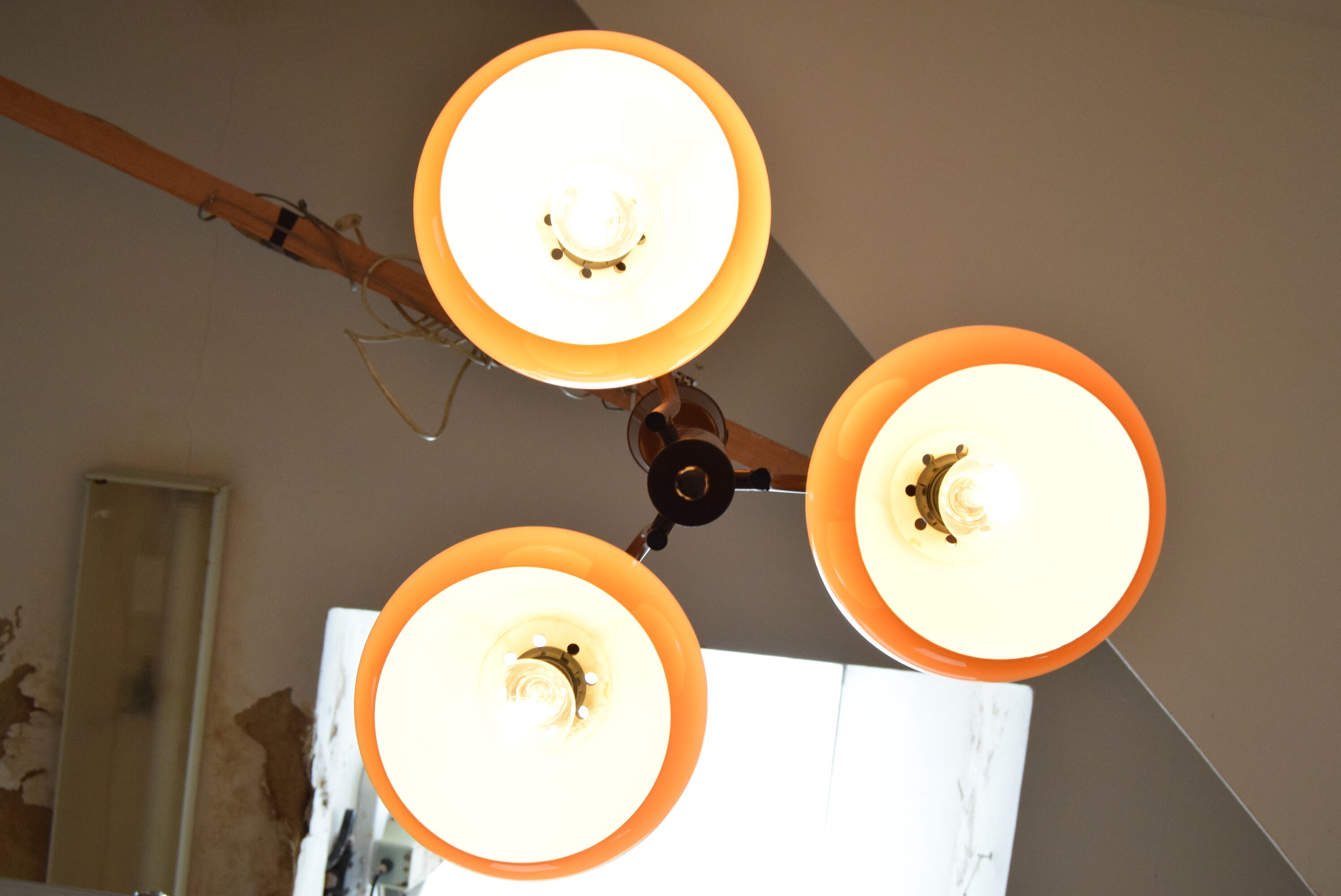 Mid-century adjustable chandelier ,1970's