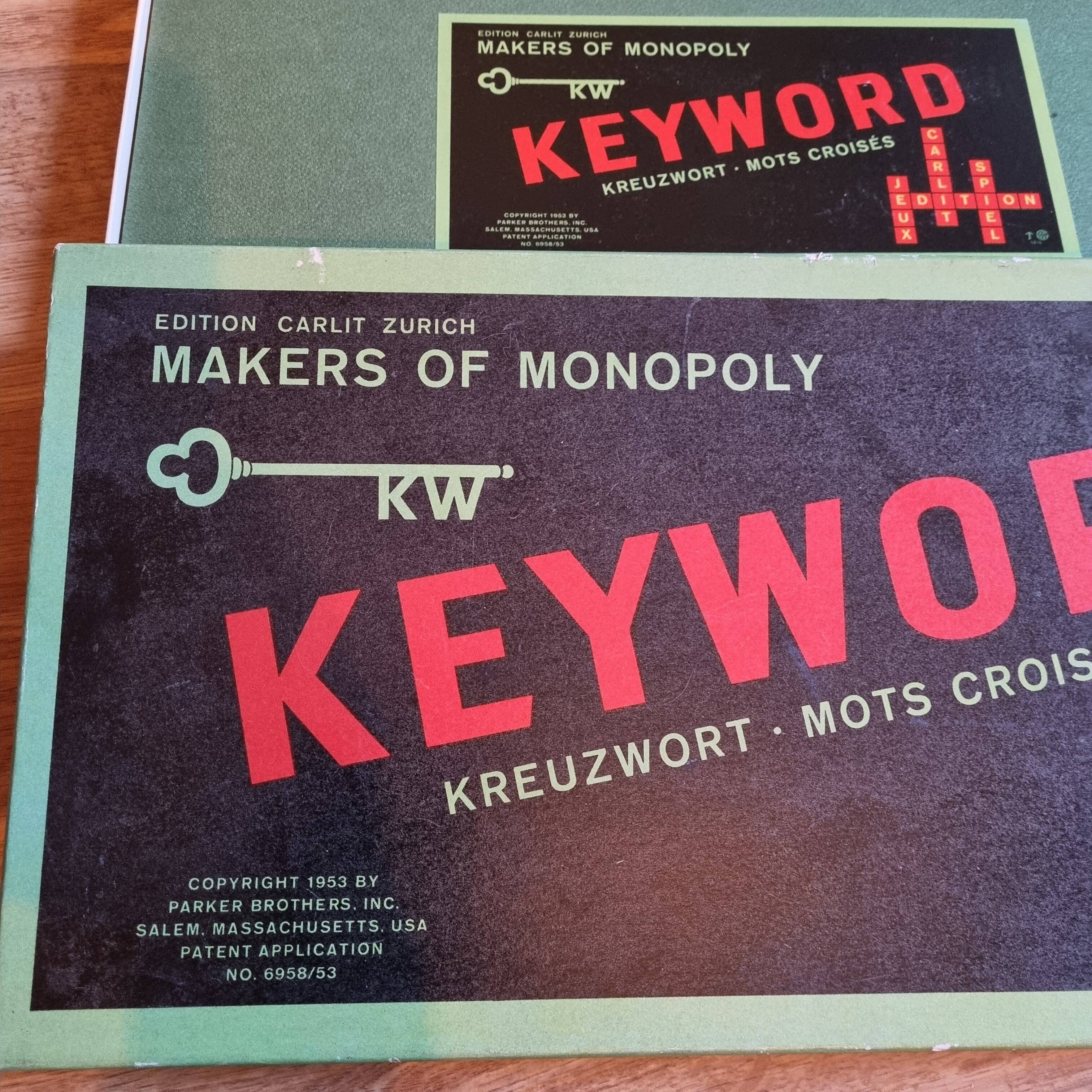 Vintage board game Keyword 1950s