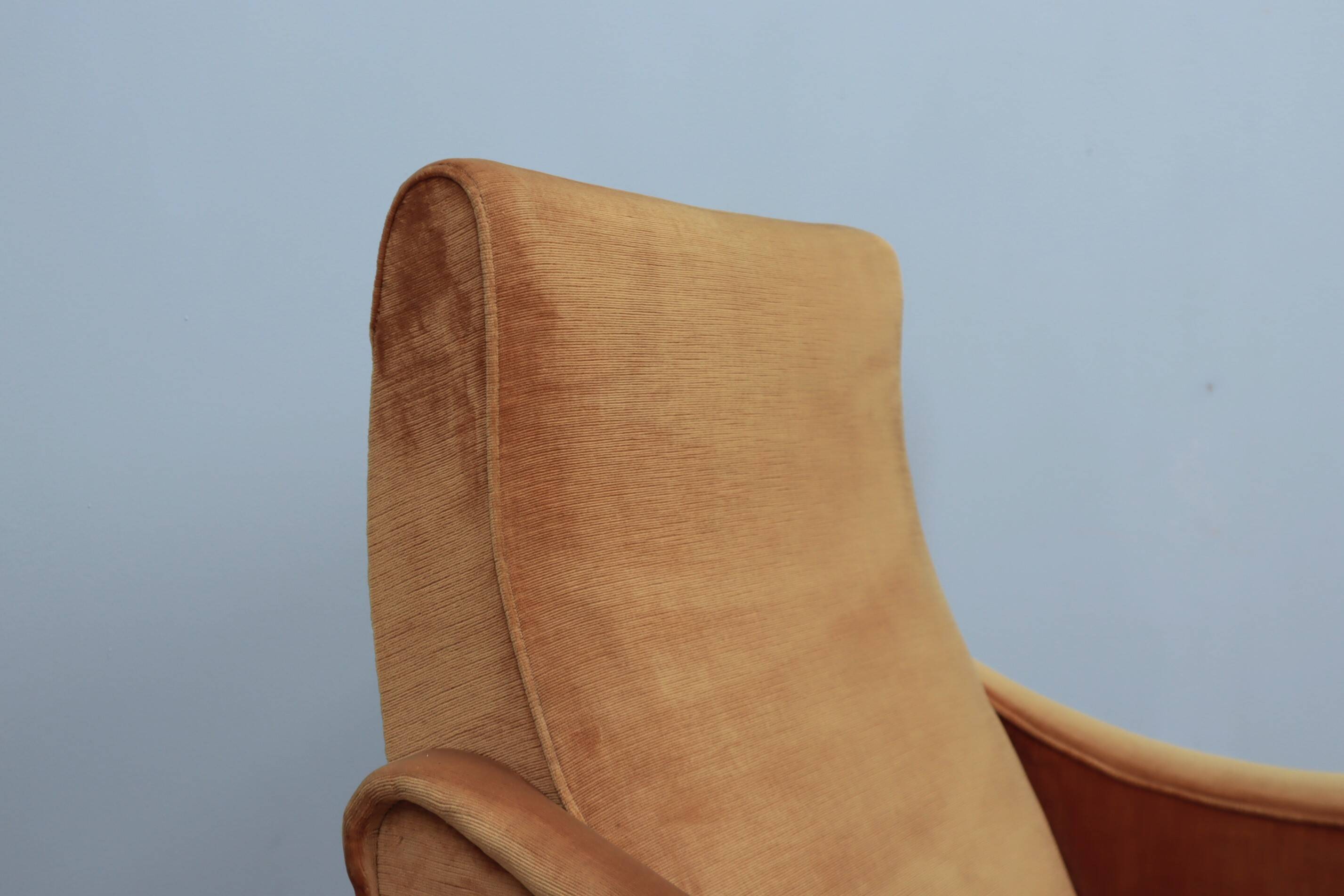 Fauteuils en velours style Lady du milieu du siècle des années 1960