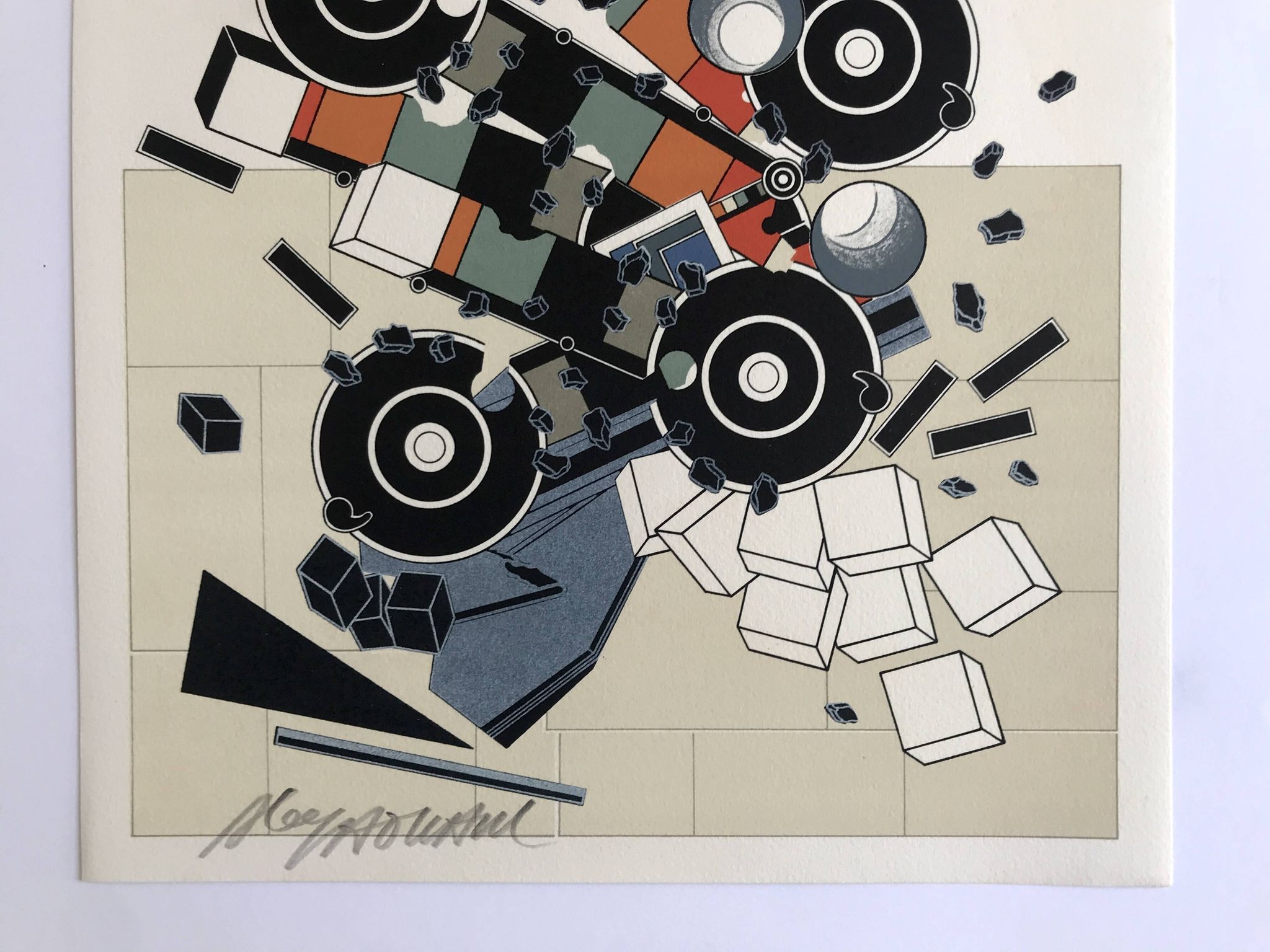 Alain le yaouanc, a fauna, 1978. original lithograph signed in pencil.